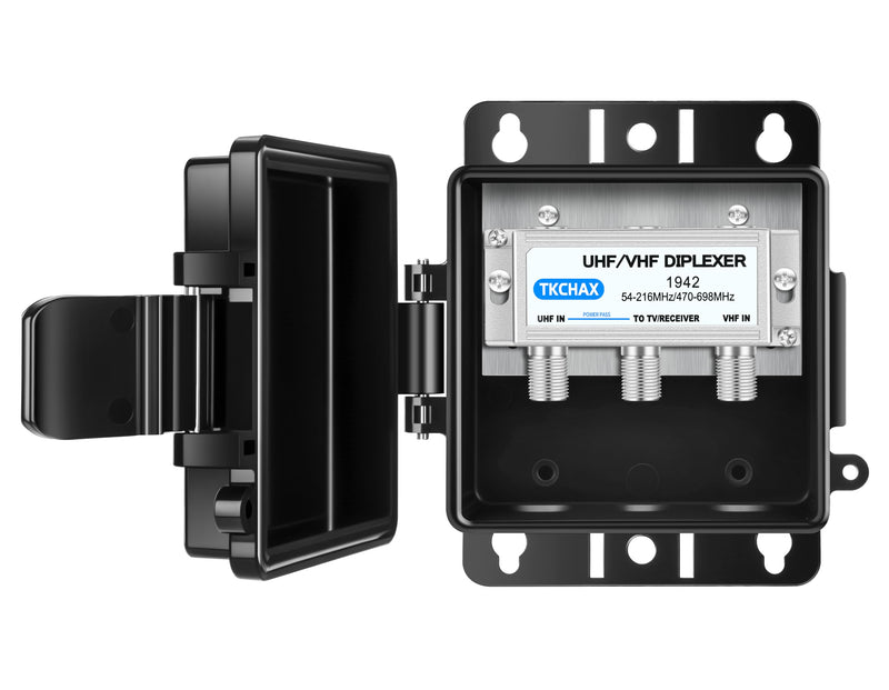 [AUSTRALIA] - UHF/VHF TV Antenna Combiner & Diplexer: Eliminate Rotators, Merge 2 Antennas into 1 Coax Output - Weatherproof for Harsh Outdoor/Indoor Installation 