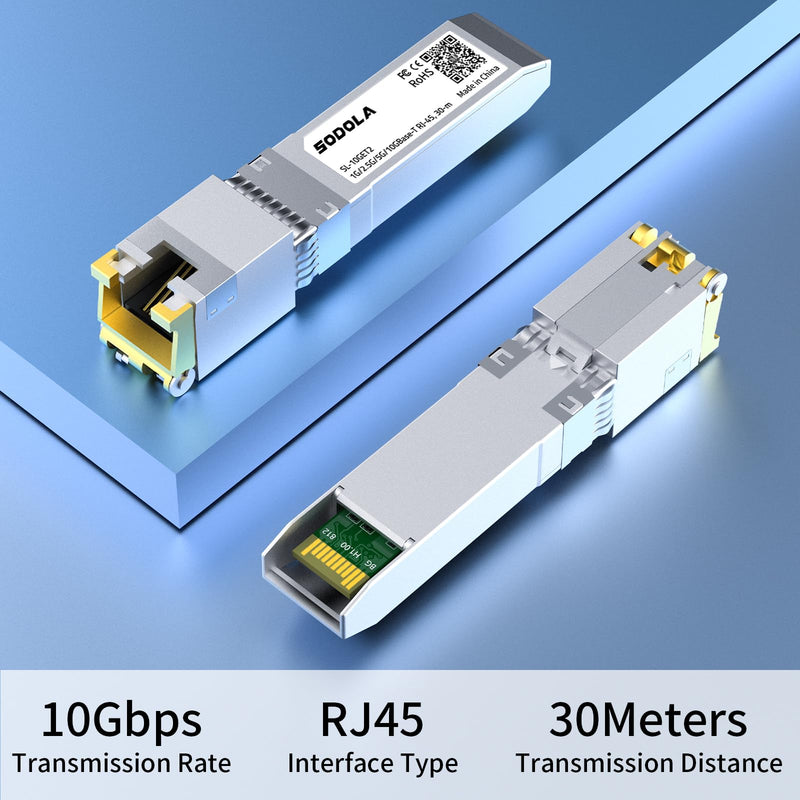 SODOLA SFP Module | 10G SFP+ RJ-45 Copper Transceiver for SODOLA,SFP to Ethernet,Plug and Play,Hot Pluggable,Up to 30m Distance Copper SFP Module