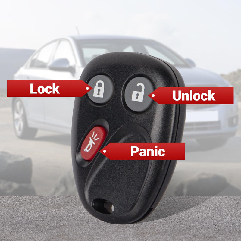 Key Fob Keyless Entry Remote Control Compatible with Chevrolet Chevy Equinox Avalanche Silverado Suburban Tahoe/Cadillac Escalade/GMC/Hummer H2 Car Key Replacement for LHJ011