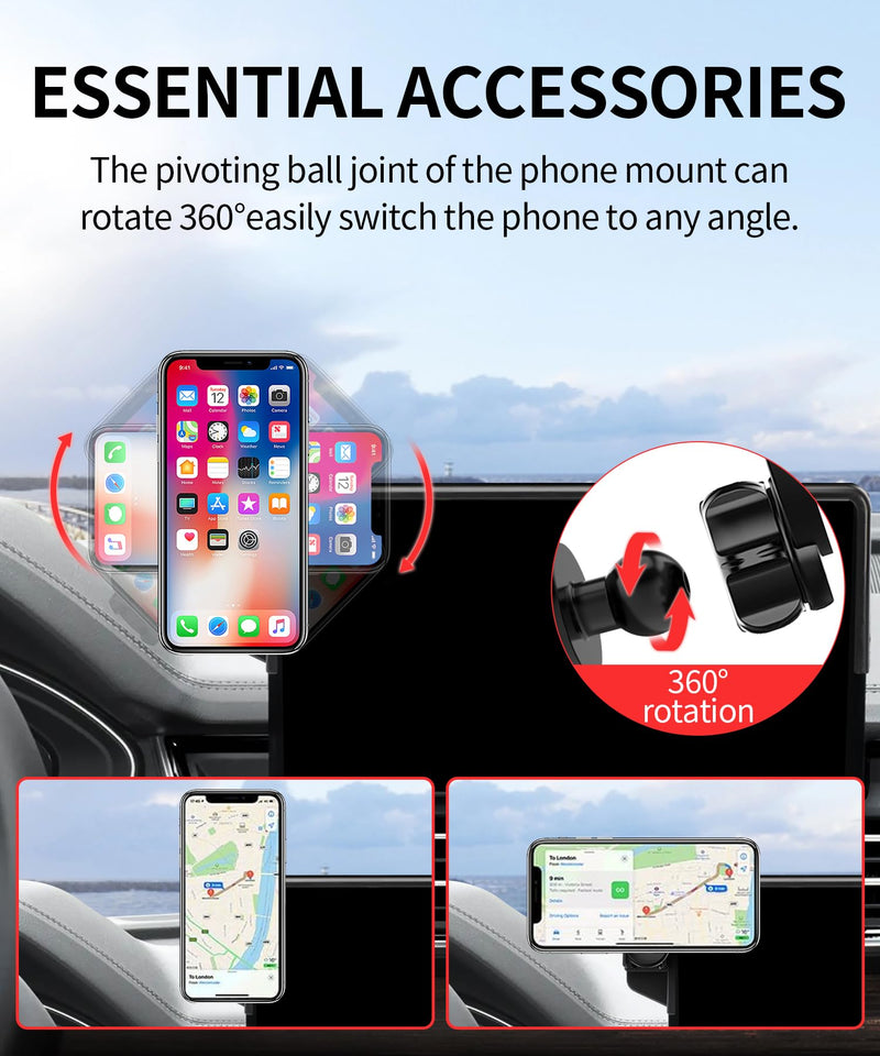 Car Phone Holder for Audi A4/S4/A5/S5 2020-2025, Q5/SQ5 21-25 10.1" Screen | A4 Allroad/RS5 2020-2025,Magsafe Accessories Magnetic Cell Phone Mount Clip Compatible with iPhone, 3D fit Navigation Bracket for 20-25 A4&S4&A5&S5&RS5 & 21-25 Q5 (10.1-inch)