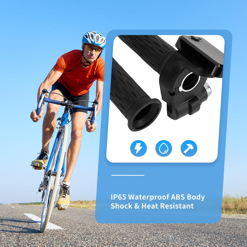 E Bike Grips Throttle Electric Scooter Twist Handlebar with LCD Display Throttle Accelerator Handle Grips with Cable Key Knock for tuttio Scooter Motorcycle 24V-72V