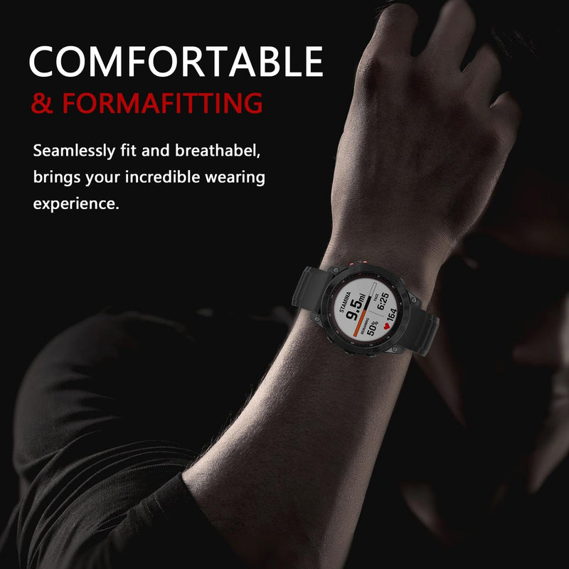 Abanen Titanium Quick Fit 22mm Watch Band for Garmin Fenix 8 / epix Pro/Tactix 8 (47mm), Lightweight Metal Wrist Strap with Stainless Steel Buckle for Fenix 7/6/5,Descent G2 Black