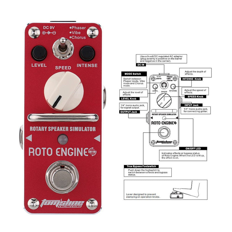 Effect Pedal are-3 Roto Engine Rotary Speaker Simulator Mini Single Electric Guitar Effect Pedal with True Bypass