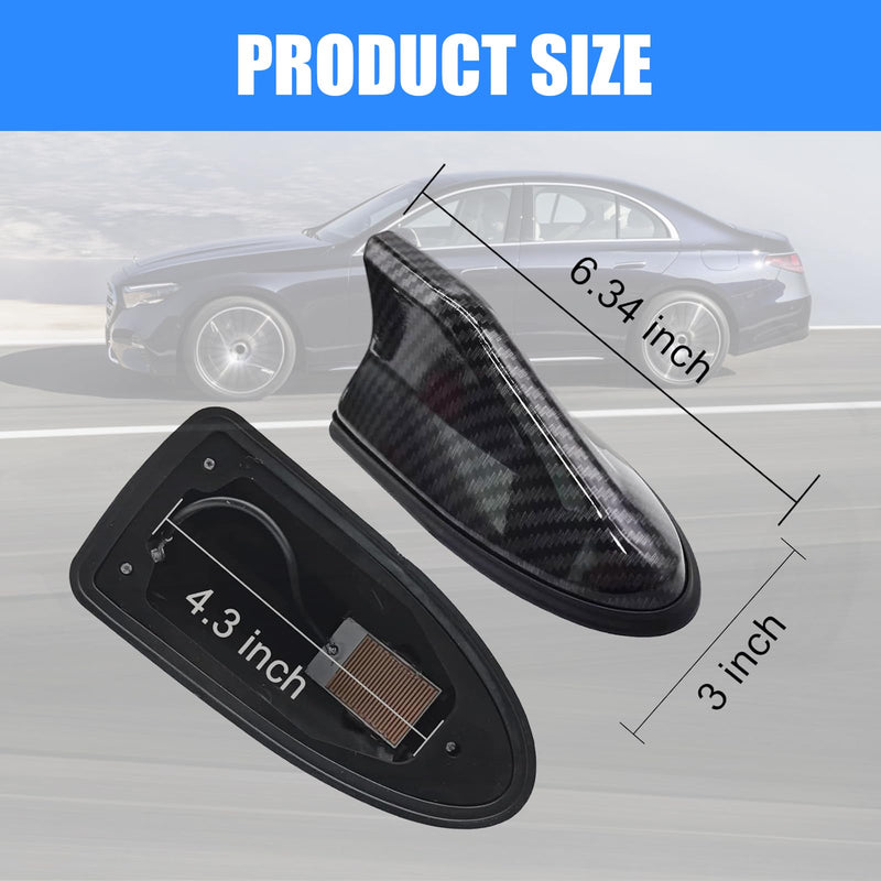 1 PC Car Shark Fin Antenna, AM/FM Radio Signal Base Cover, ABS Signal Receiver, Punching-free Antenna Replacement, Universal for Most Cars, Trucks and Vans (Carbon Fiber Black) 1 PC Carbon Fiber Black