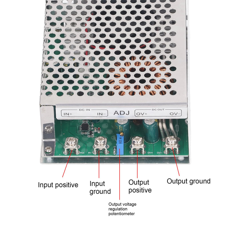 DC to DC Down Module 50A 1000W DC25-90V Input Adjustable Voltage Regulator Converter Module with Fan DC2.5-50V Output