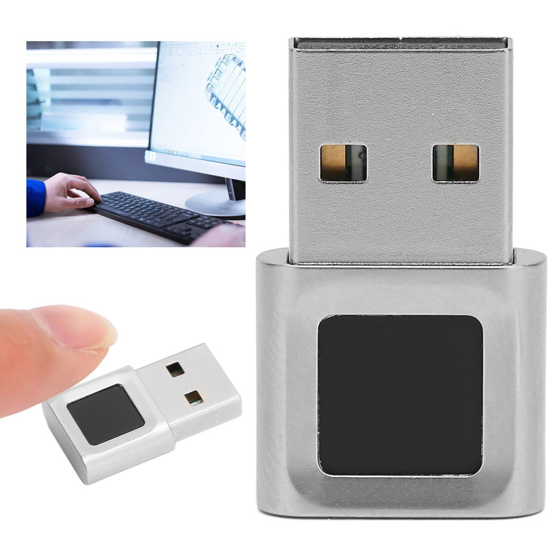 [AUSTRALIA] - USB Fingerprint Reader, Mini Fingerprint Scanner Window Hello Biometric Finger Print Reader Sensor for PC Laptop Computer, 360 Degrees Touch Fast Matching 
