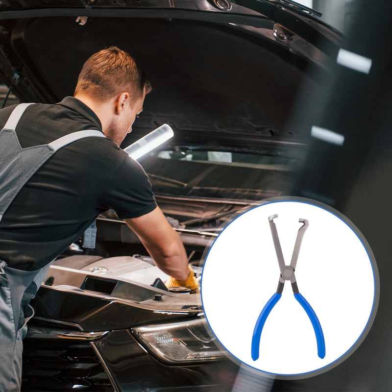 Electrical Disconnect Pliers, Automotive Electrical Connector Pliers Spark Plug Pliers Car Electrical Plug Pliers for Easily Disconnection the Locking-Push Tab Electrical Connector(Blue) Blue