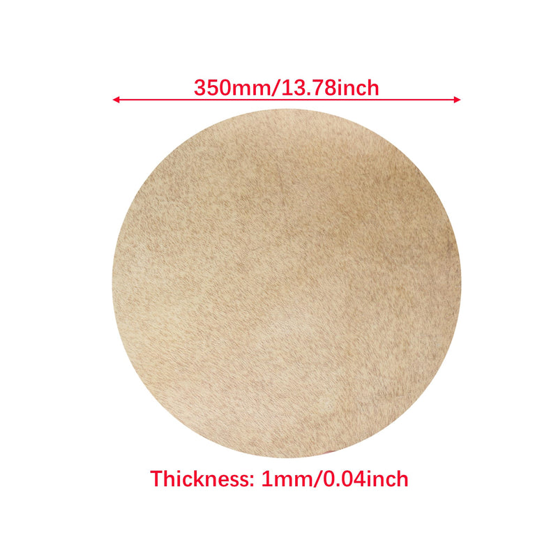 BQLZR 350mm Diameter x 1mm Thickness Yellow Goat Skin Drums Head for 10 Inch African Tambourine Pack of 2