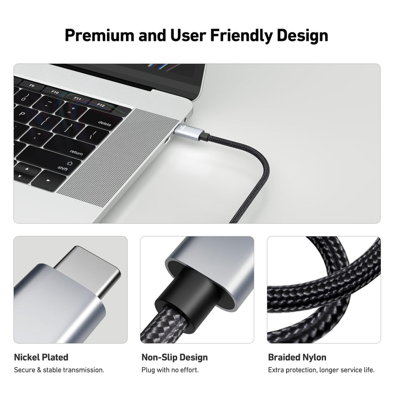 BENFEI 5 Pack USB C to HDMI 6 Feet Cable [4K@60Hz, Aluminum Shell, Nylon Braided], Thunderbolt 3/4/5 Compatible with iPhone 15 Pro/Max, MacBook Pro/Air 2023, iPad Pro 4K@60Hz