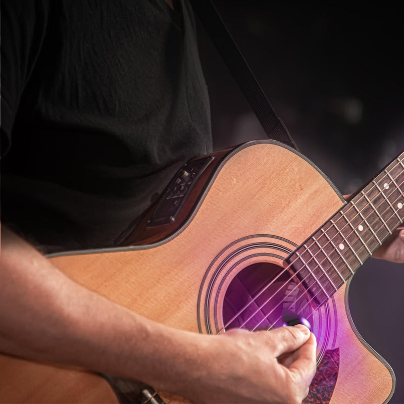 Auto LED Glowing Guitar Picks - Dazzling Colourful Illuminated Guitar Plectrum for Acoustic Electric and Bass Guitar, 0.6mm (3 Colours) 3 Colours
