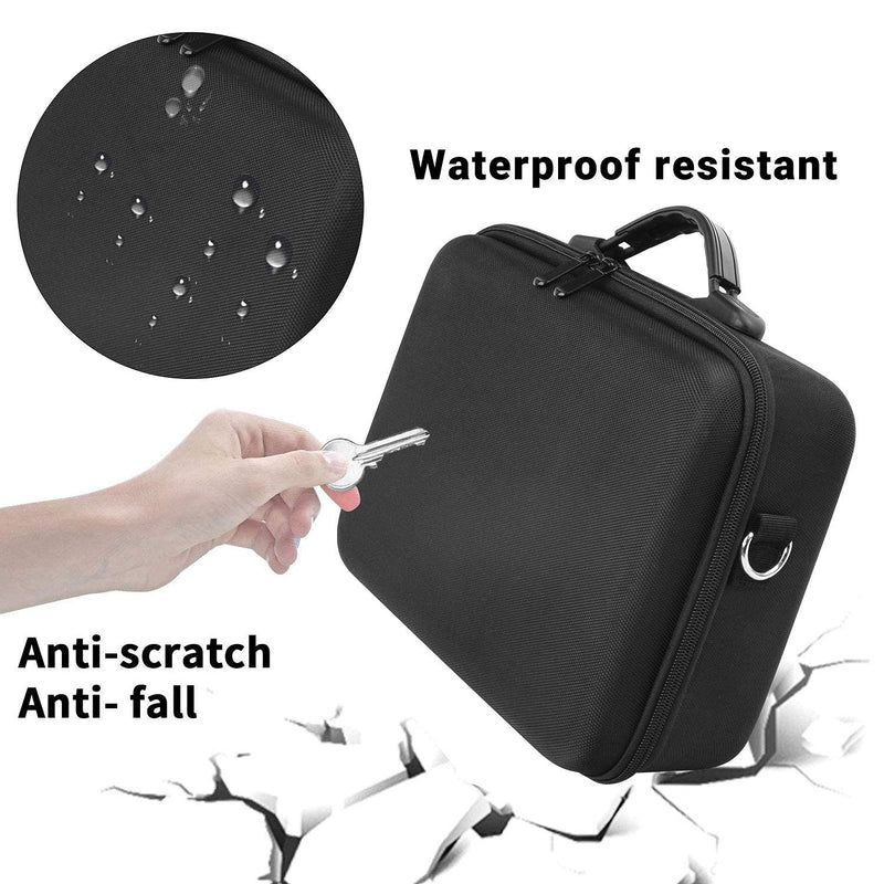 Carrying Case for Hyperice Hypervolt / Hypervolt Plus 5 Attachment Slots Portable Storage Bag Waterproof Anti Shock Hard Shell Case for Hypervolt Massage Device (Case Only)