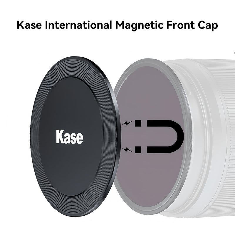 Kase 67mm Magnetic Lens Cap, CNC Aluminum & Optical Glass Center Press-on Cover, 1s Install，Fits for Canon Nikon Sony Fuji DSLR Mirrorless