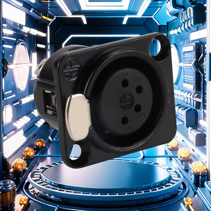 [AUSTRALIA] - Enwye 4 XLR 4 Pin Female Panel Mount Sockets Suitable for Recording Studios, Mixers, Sound Systems etc 