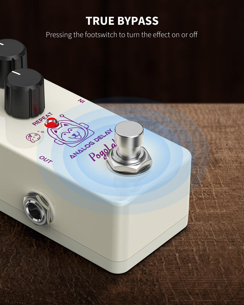 Delay Pedal, Delay Pedals for Electric Guitar, Analog Delay Guitar Pedal, DC 9V True Bypass, Mini Delay Pedal