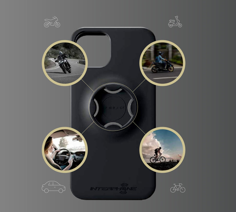 Interphone - QUIKLOX Car Cell Phone Holder for Suction Cup Dashboard or Glass - Car Smartphone Holder Bracket Compatible with QUIKLOX Cases - QUIKLOX Modular System - 360 Rotation