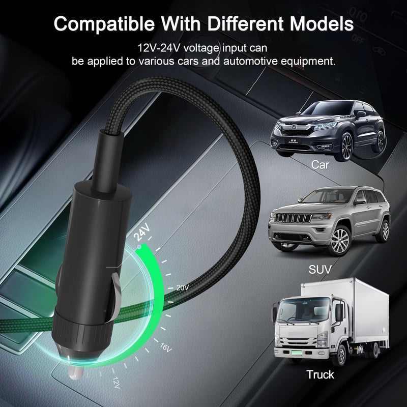 Multi Ports USB Laptop Car Charger, Fast Charge 200w PD3.0 Adapter Compatible with MacBook pro/Lenovo Thinkpad/Dell inspiron/Surface Pro/HP, Cell Phones Tablets and Other USB Devices