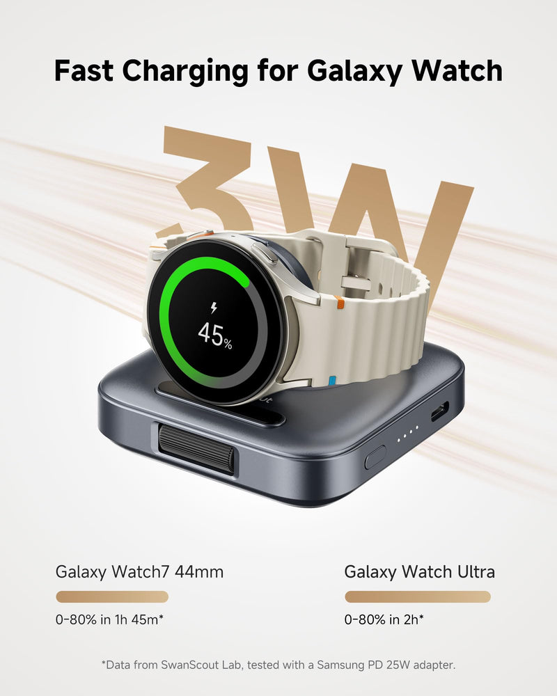 Portable Charger for Charging Samsung Watch, 6000 mAh Portable Charger for Samsung Watch and Phone
