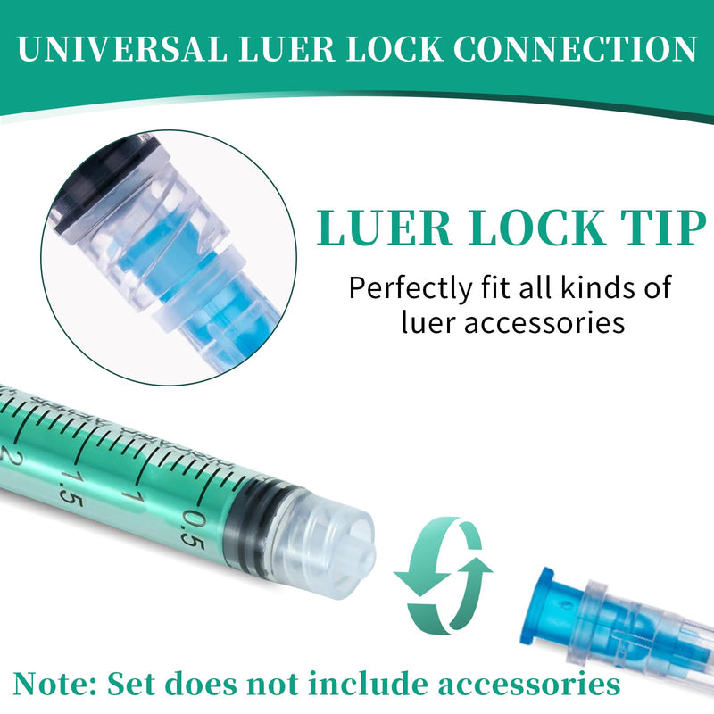 Pack of 20 Syringes 3 ml Colostrum Syringe with Caps, Disposable Syringe without Needle Plastic Syringe Luer-Lock Individually Packed Syrings, Dosing Syringe for Laboratories, Liquid Measurement 20 Stück 3ml