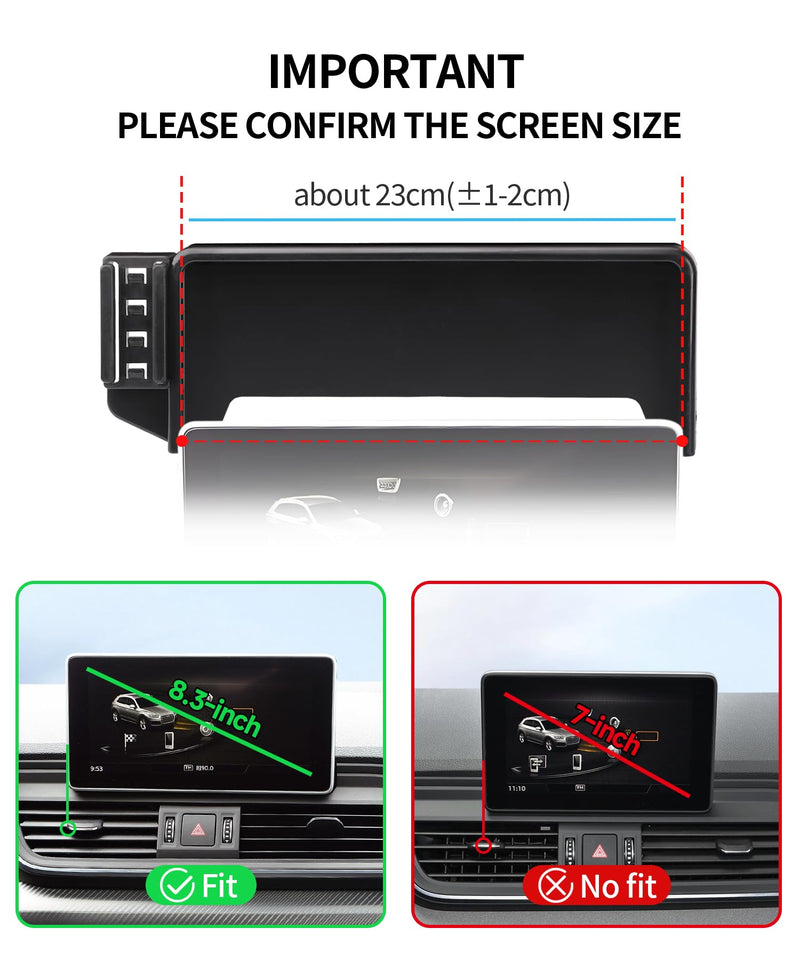 Wireless Charging Car Phone Holder for Audi Q5,A5,RS5,A4,Allroad,8.3"Screen | Magsafe Accessories Fast Charging Magnetic cell phone Holder Clip Compatible with iPhone Android, 3D Fit Vehicle Phone Stand