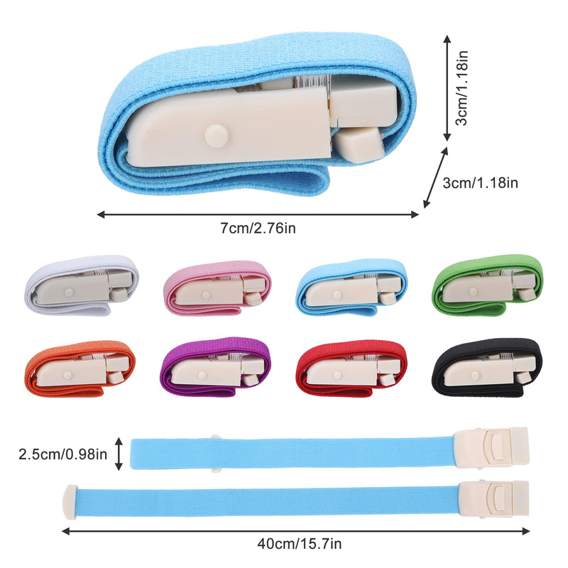 [AUSTRALIA] - Pack of 8 Storage Tubes, Blood Collection Set, Tourniquet Holster, Vein Storage, Storage Hose, Blood Collection, Personalised Tourniquet Buckle, Astauschlauch Blood Draw, Easy to Use (8 Colours) 