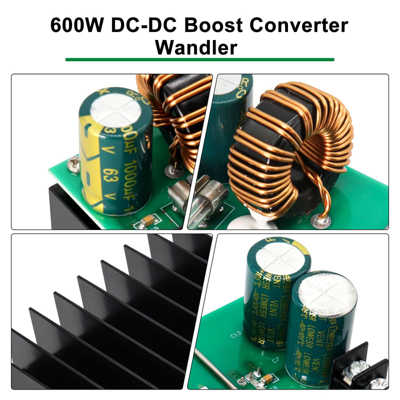 APKLVSR DC-DC 600W 10A Boost Converter Converter, 12-60V to 12-80V 600W DC-DC Converter Power Supply Step-up Converter Module Power Supply