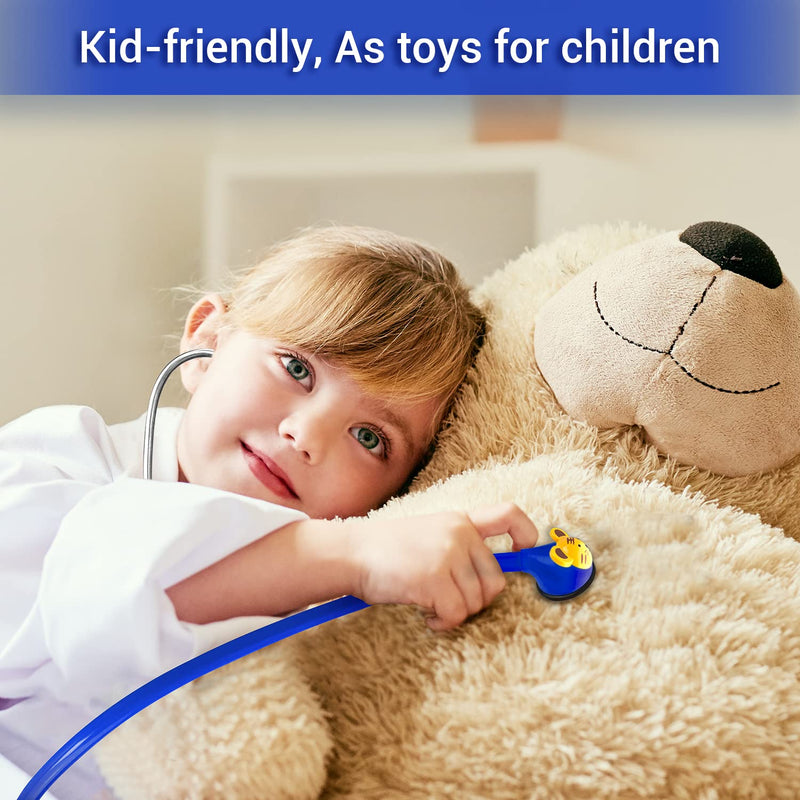 SCIAN HS-30Q Children's Stethoscope with Multiple Colours, Cartoon Animals Design Stethoscope for Clinician, Nurse, Home Use (Blue) Blue