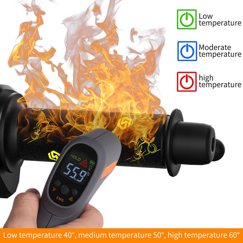 [AUSTRALIA] - 12V Heated Grip Wraps for Motorcycle/ATV/Snowmobile, Direct Battery or Acc Powered, Wrap-Around Design, 3 Heat Levels, IP67 Waterproof, Fits Over Existing Grips (Outer Diameter 1.2"–1.5") 