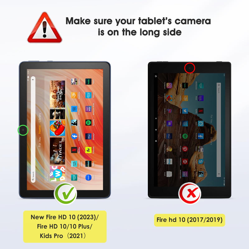 SPARIN 2 Pack Screen Protector for Amazon Fire HD 10 Tablet (2023/2021,13th/11th Generation) /Fire HD 10 Plus/Fire HD 10 Kids/Kids Pro Tablet 2021, 9H Hardness Tempered Glass Guard for Fire 10