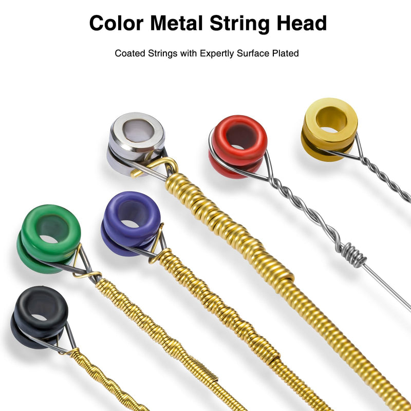Guitar Strings, Acoustic Guitar Strings, 6 Strings Set, Hexagonal Carbon Core 75/25 Bronze, Light, 10-47, 10 Packs TX620