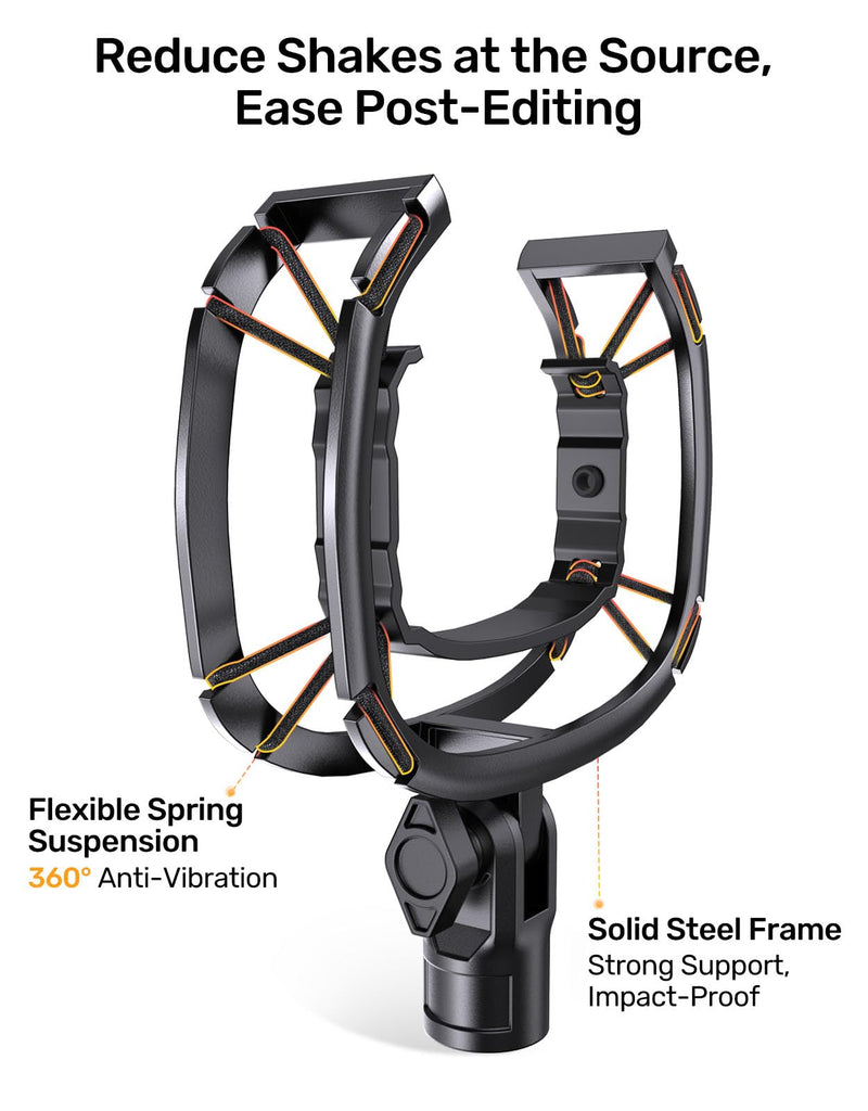 Wave Microphone Shock Mount - Custom Built for Elgato Wave 1/3, Aluminum Frame & Reinforced Suspension for Max Vibration Isolation, Shock Mounts Holder Clip Ideal for Youtubers, Podcasters and Gamers Wave Shock Mount