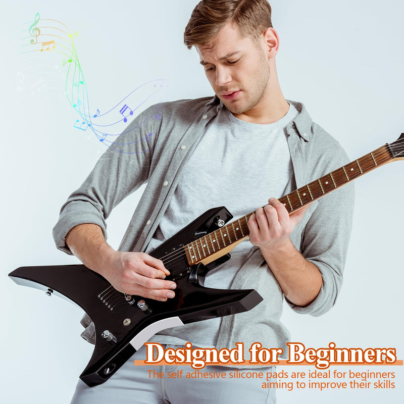 2 Pcs Guitar Non Slip Pad Keep Guitar from Sliding Guitar Accessories Self Adhesive Silicone Pads Guitar Aid for Beginners Keep Your Instrument in Place, Light Gray