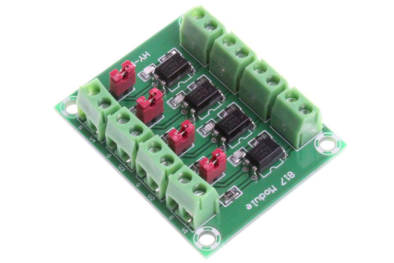 NOYITO PC817 4-Channel Optocoupler Isolation Board Voltage Converter Adapter Module 3.6-30V Driver Photoelectric Isolated Module