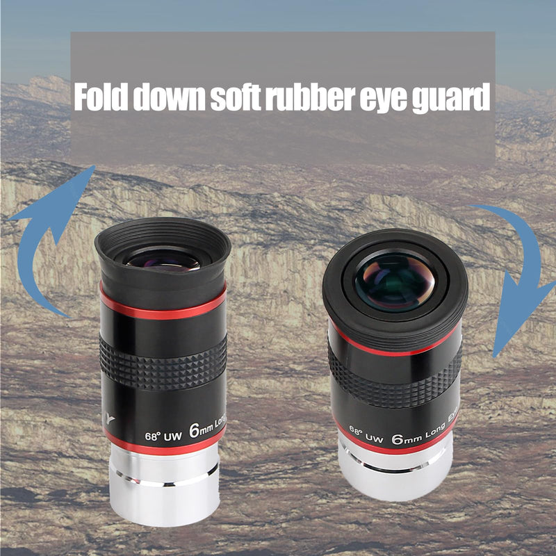 [AUSTRALIA] - SVBONY Telescope Eyepiece, 68 Degree Ultra Wide Angle Eyepiece 6mm, High Definition Fully Coated Telescope Accessories for Planetary Observation 