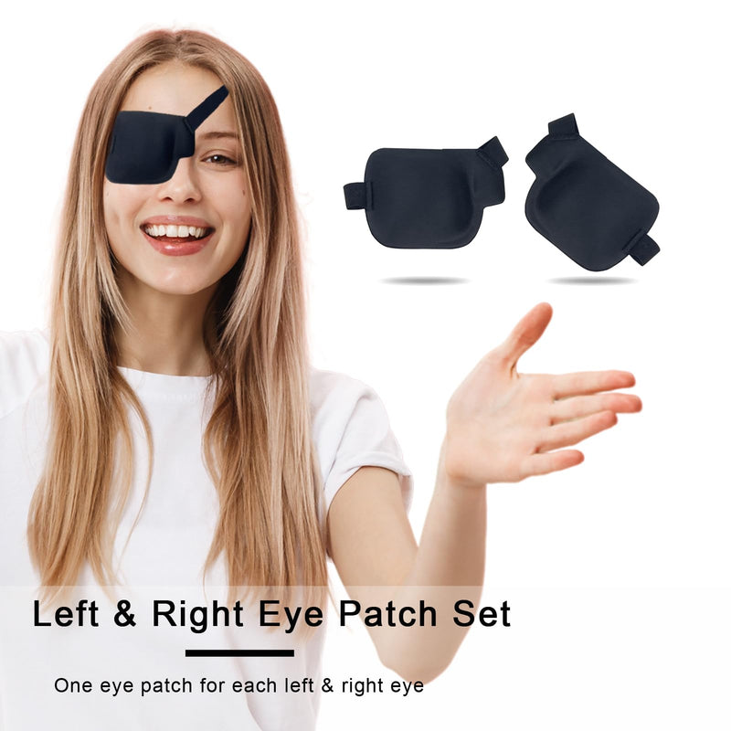 Eye Patch, 2PCS Medical Eye Patches for Adults Kids, 3D Amblyopia Lazy Eye Patches for Left and Right Eye (left + right) left + right