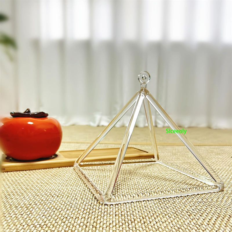 8 Inch Quartz Crystal Singing Pyramid Healing Musical Instrument For Sound Healing Meditation With Crystal Singing Bowl Striker 8 inch