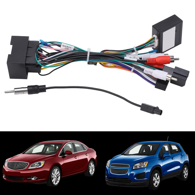 Car Stereo Wiring Harness with CAN Bus Interface, 16-Pin Plug and Play Adapter, Aftermarket Radio Installation