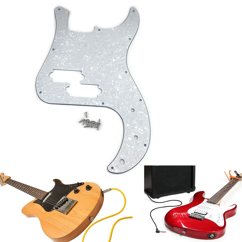 11 Hole Bass Pickguard Electric Bass Scratch Plate 4 String Bass Pickguard for Standard Bass Red