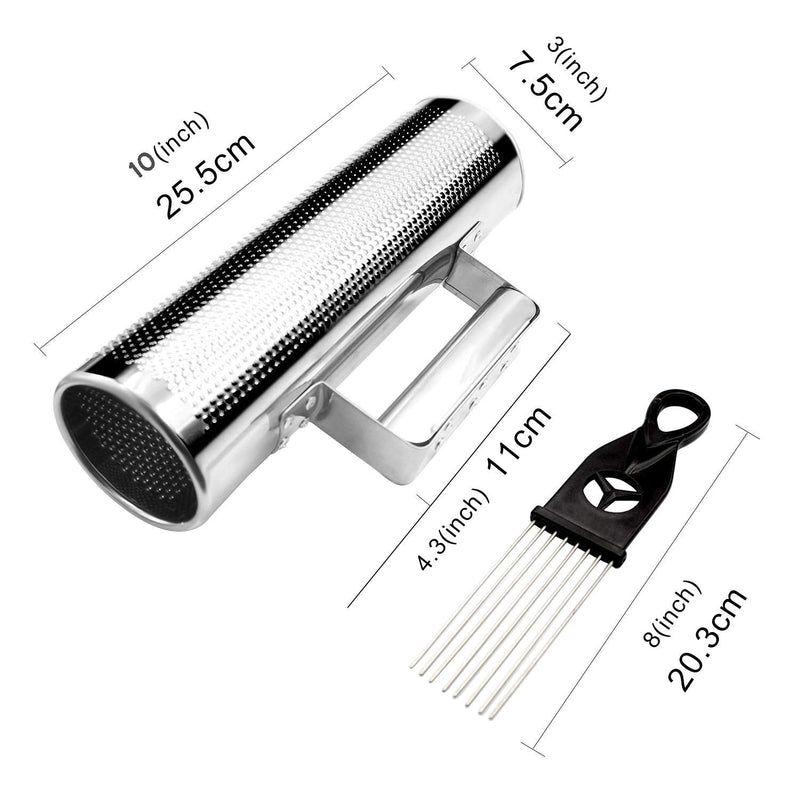 EastRock Stainless Steel Guiro 10" 3" Percussion Instrument Musical Training Tool with Scraper,Professional Band Accompaniment Sand Hammer Guiro Shaker Instrument 3"*10"