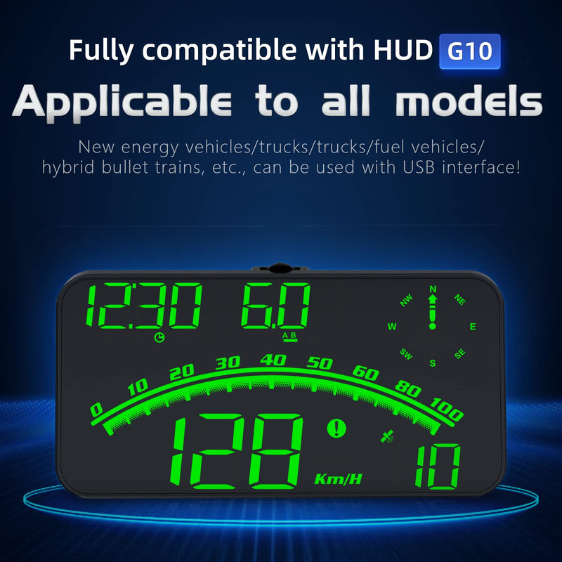 Digital GPS Speedometer, HUD Head Up Display for Car, Upgraded 5.5" Large-Screen, Suitable for All Vehicles GREEN