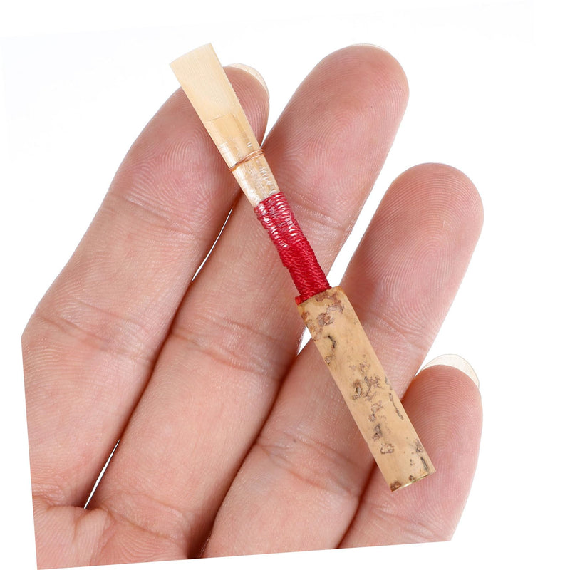 Wooden Oboe 2pcs Oboe Reeds Medium- Strength Hand- Scraped Double Bundle for Beginners& Intermediate- Handcrafted Accessories Oboe Cork