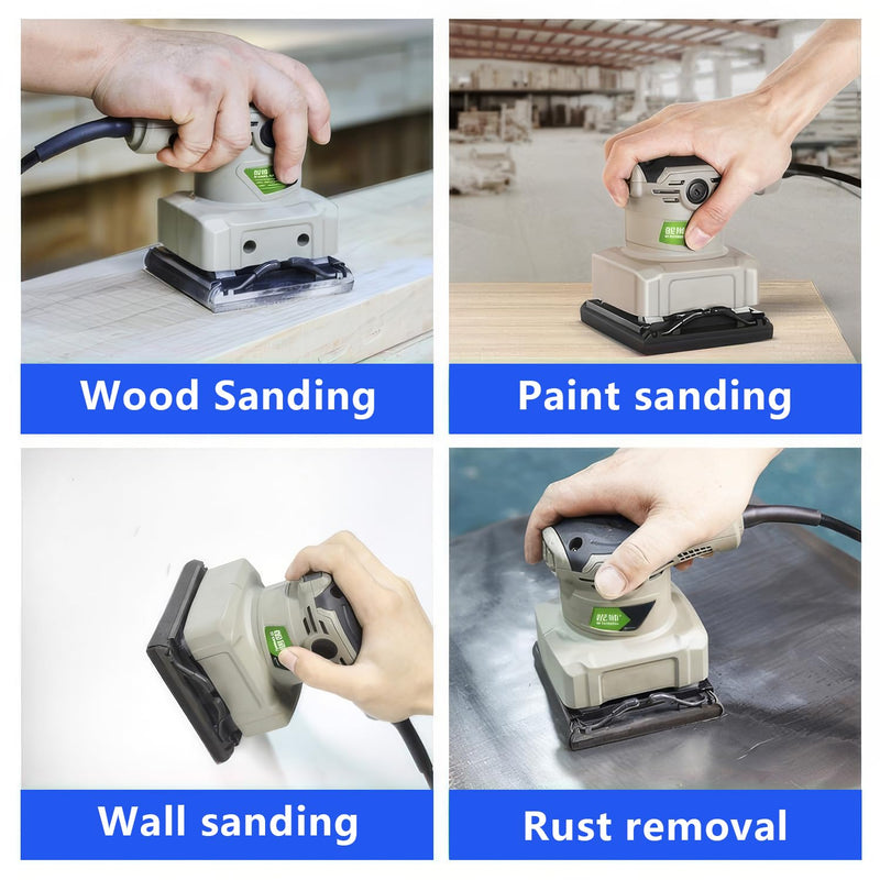 GZKTY Pack of 70 Sandpaper 6 Holes 115 x 101 mm Grit 40/60/80/100/120/180/240 for BO4555 BO4554 BO4561 DBO484Z DBO480Z BO4565K BO4565J BO4565J BO4566 5 OrOrsansan 70 pieces - 40/60/80/100/120/180/240 grit