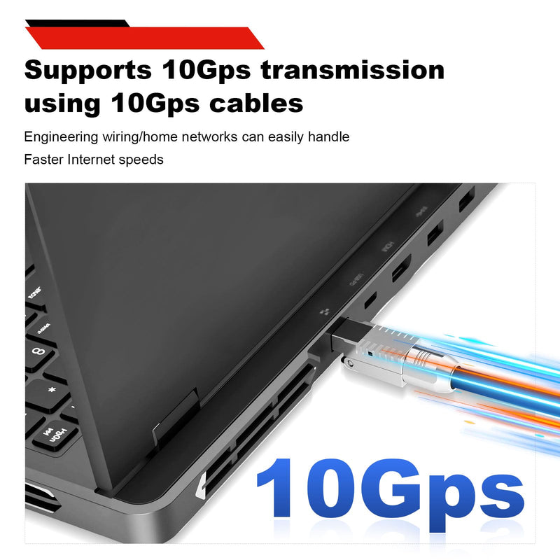 [AUSTRALIA] - RUIZHI Pack of 8 10 Gbps RJ45 CAT7 Network Connectors LAN Connector Cat 7 Tool-free for Patch Cable Installation Cable CAT7 CAT6A 