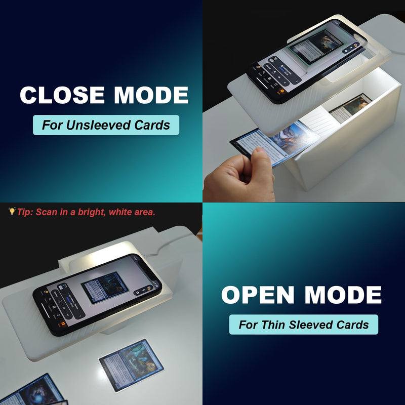 Scanstand for Standard Size Trading Cards - Effortlessly Scan MTG Cards with ManaBox and Magic TCG Trading Card Scanner, Quick Price Checks, Exclusively for ManaBox Users - White