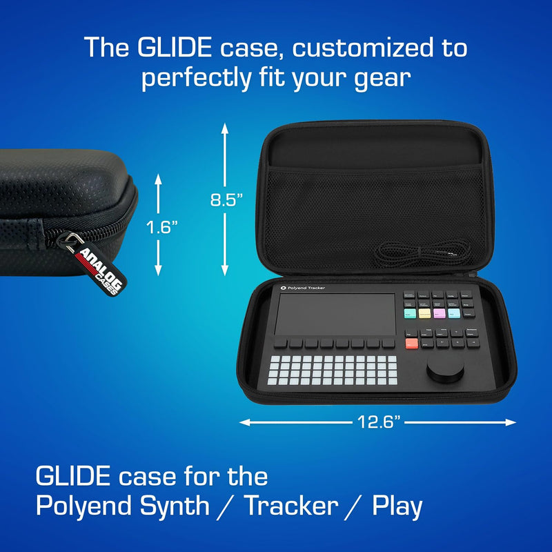 ANALOG CASES Polyend Synth/Tracker+ / Play Case - Custom-Fitted Compact GLIDE Case for Travel