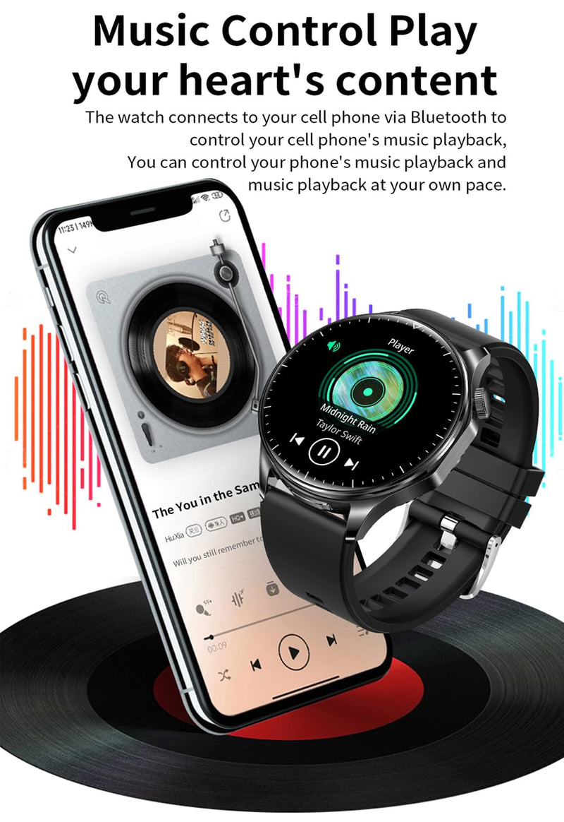 2 in 1 Smart Watch with Earbuds, 1.43" AMOLED Colorful Full Touch Screen Bluetooth Smartwatch for Men Women, Long Time Standby Men Women Sports Smart Watch Fitness Tracker (Pink) Pink
