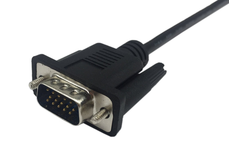 CERRXIAN 1ft VGA SVGA 15 Pin HD15 Male to Male Adapter Video Monitor Cable for PC Laptop TV Porjector(mm)