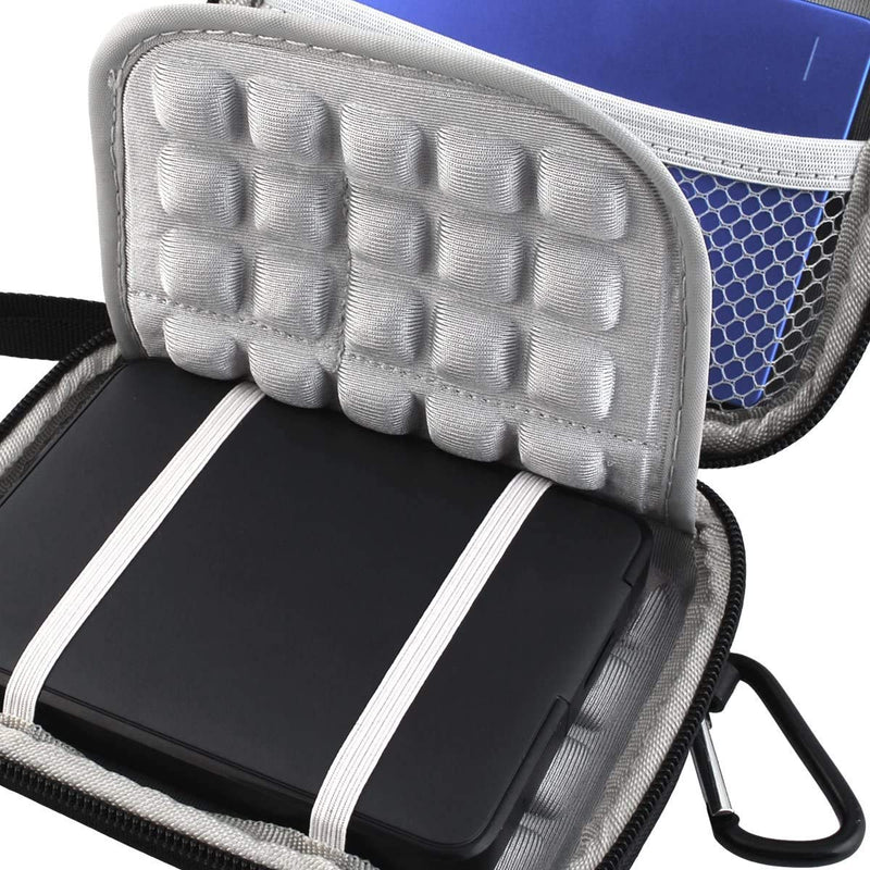 Lacdo Hard Drive Carrying Case for Seagate Portable Expansion Seagate One Touch Seagate Backup Plus Slim Portable External Hard Drive 1TB 2TB 4TB 5TB USB 3.0 2.5 inch HDD Shockproof Travel Bag, Blue