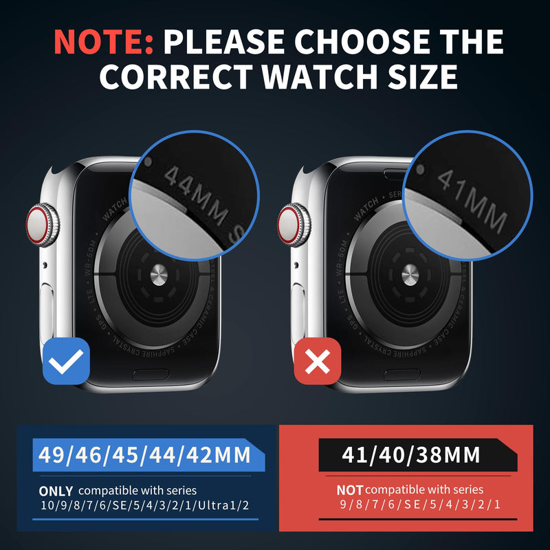 Wristitani Compatible with Apple Watch Band 45mm 44mm for Series 9/8/7/6/SE/5/4