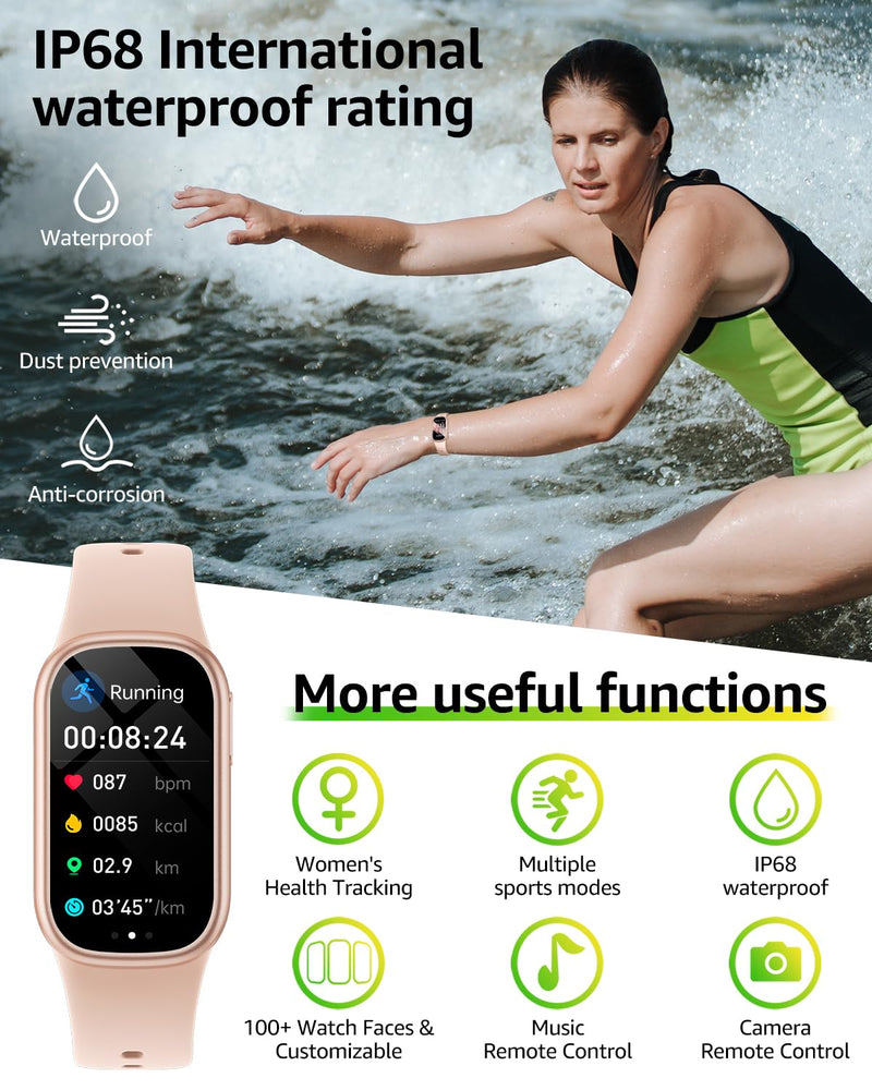 Fitness Tracker (Answer/Dial Call), Smart Watch with 1.47" HD Touch Display, 130+ Sport Modes Activity Tracker with Sleep Monitor, IP68 Waterproof Tracker for Android&iPhone Women Men