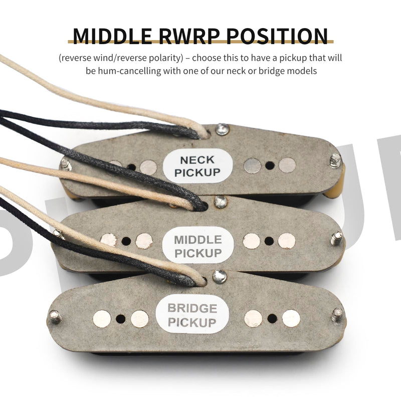 [AUSTRALIA] - SAPHUE Alnico 5 Vintage Staggered Strat Style Electric Guitar Pickup Handmade SSS 50's Sound Style Electric Anico V Guitar Pickup 